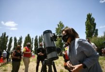 Arabela vivió el eclipse total de Sol desde Ramos