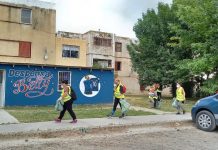 Limpieza integral y arreglo de luminarias públicas en el barrio Guido