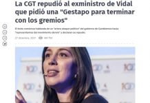 La CGT zonal repudia los dichos del ministro de trabajo de la gestión de María Eugenia Vidal
