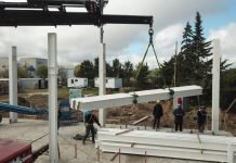 Avanza la obra de la nueva Terminal de Ómnibus con el armado de la estructura general