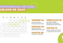 Estatales rionegrinos cobrarán sus salarios entre el 4 y 10 de agosto