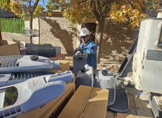 Sigue el recambio de luminarias en Cipolletti