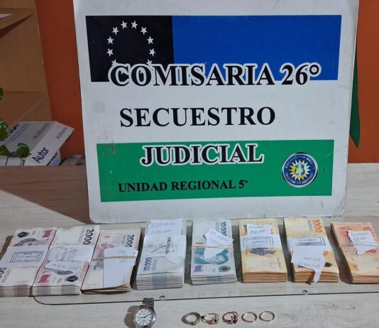 Detenido tras un violento robo: le requisaron hasta la biblia en Oro