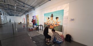 Murales en vivo en el Juan Sánchez